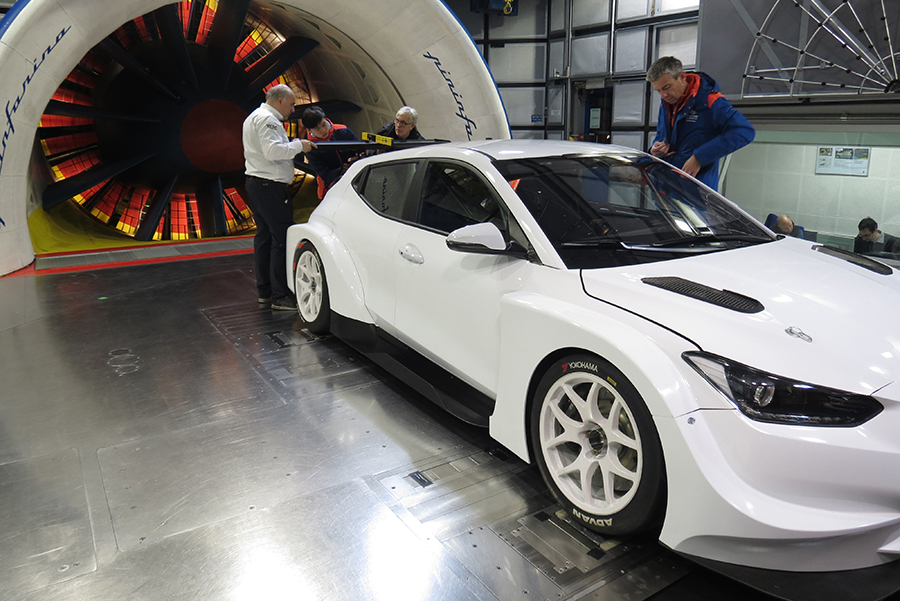TCR cars were tested in the Pininfarina wind tunnel