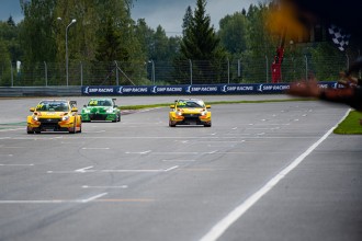 Ladygin leads a LADA 1-2 at the Moscow Raceway