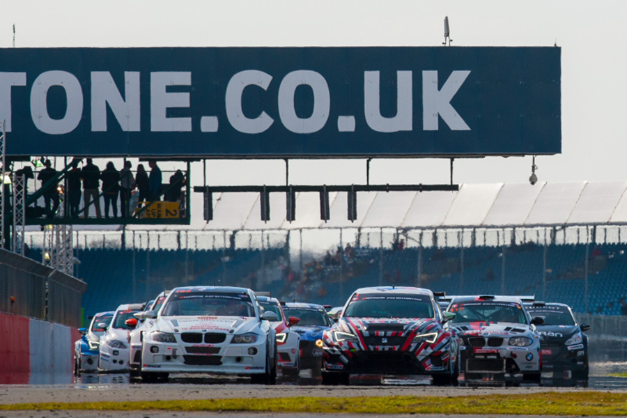TCR cars on the podium in Silverstone enduro