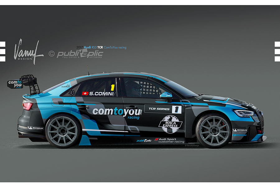 Comini in an Audi RS 3 LMS run by Comtoyou Racing