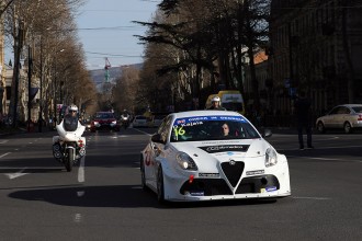 TCR cars parade in Tbilisi’s historic centre