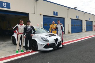 Four drivers tested the Giulietta TCR at Vallelunga